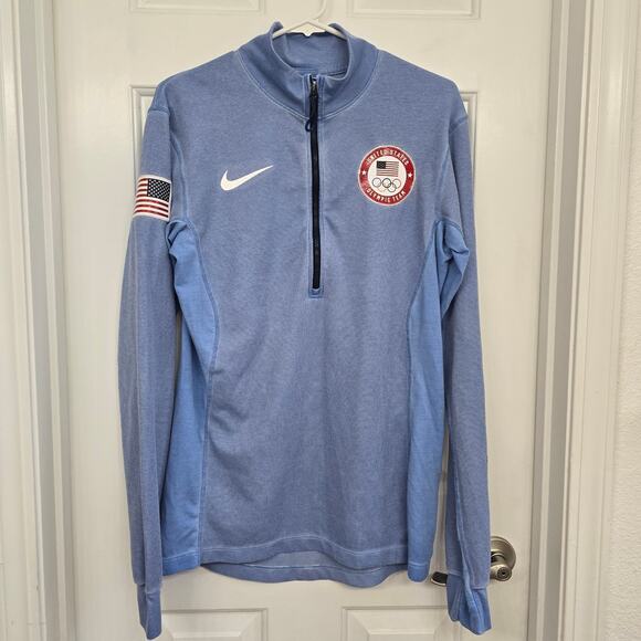 Nike ACG USA Olympic Dri-FIT ADV Half Zip Training Men's Logo Shirt Performance - Picture 7 of 9
